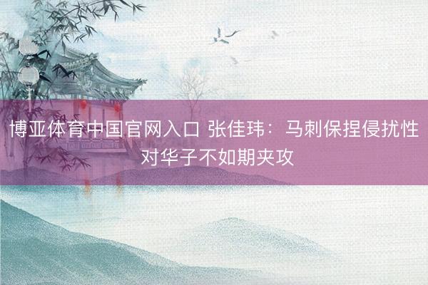 博亚体育中国官网入口 张佳玮：马刺保捏侵扰性 对华子不如期夹攻